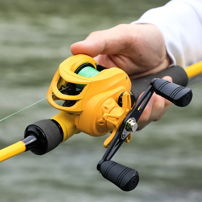 Sougayilang-carrete de pesca Baitcasting 7,2: 1, Ratio de engranaje 18 + 1BB, arrastre máximo 8kg, sistema de freno magnético, carrete de pesca de agua salada fresca - imagen 4