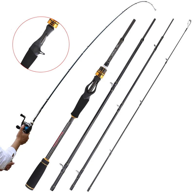 Sougayilang-caña de pescar de fundición y carrete de Baitcasting, Combo de caña de pescar de viaje portátil y Kit de carrete de Baitcasting de 12 + 1BB - imagen 2