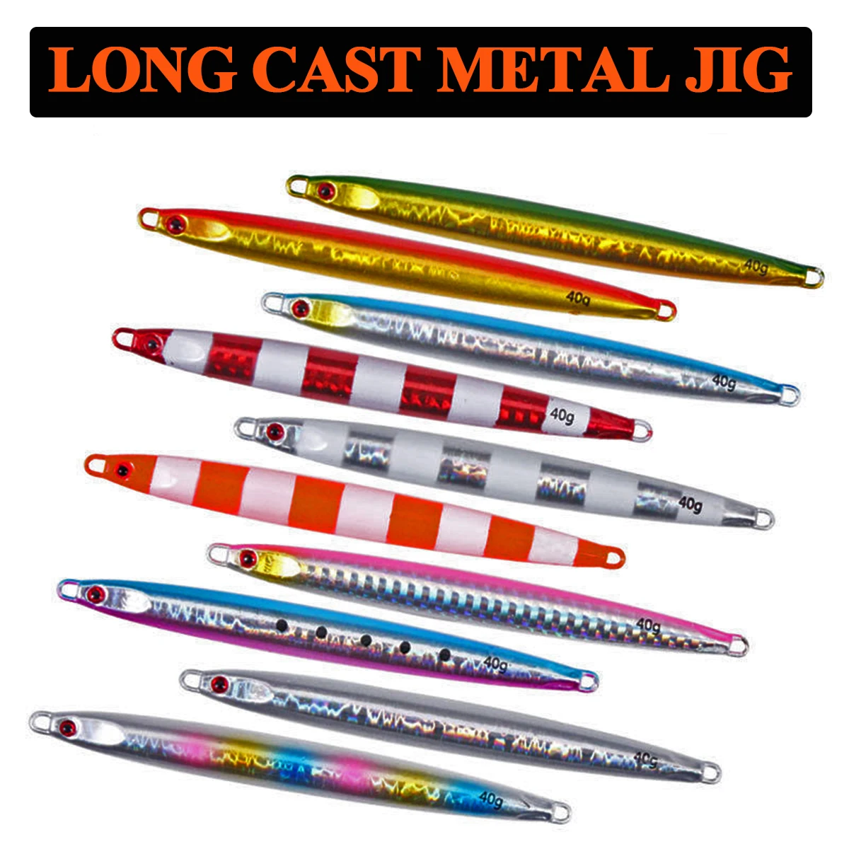 Cebo de aguas profundas, señuelos para peces, plantilla de velocidad, plantillas de Metal, cebos artificiales, señuelo de Jigging, anzuelo de agua salada, 40g60g80g100g, plantillas de pesca lenta - imagen 3