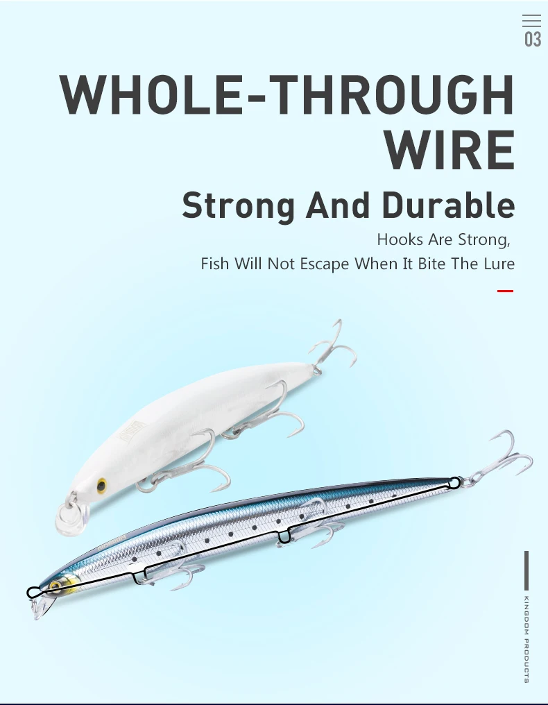 Experimente la mejor aventura de pesca con señuelos de alambre duraderos y fuertes.