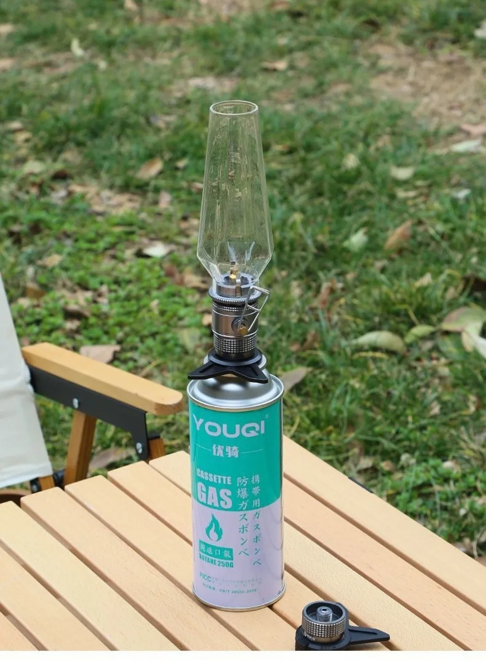 Instalación sencilla del adaptador en estufa de camping