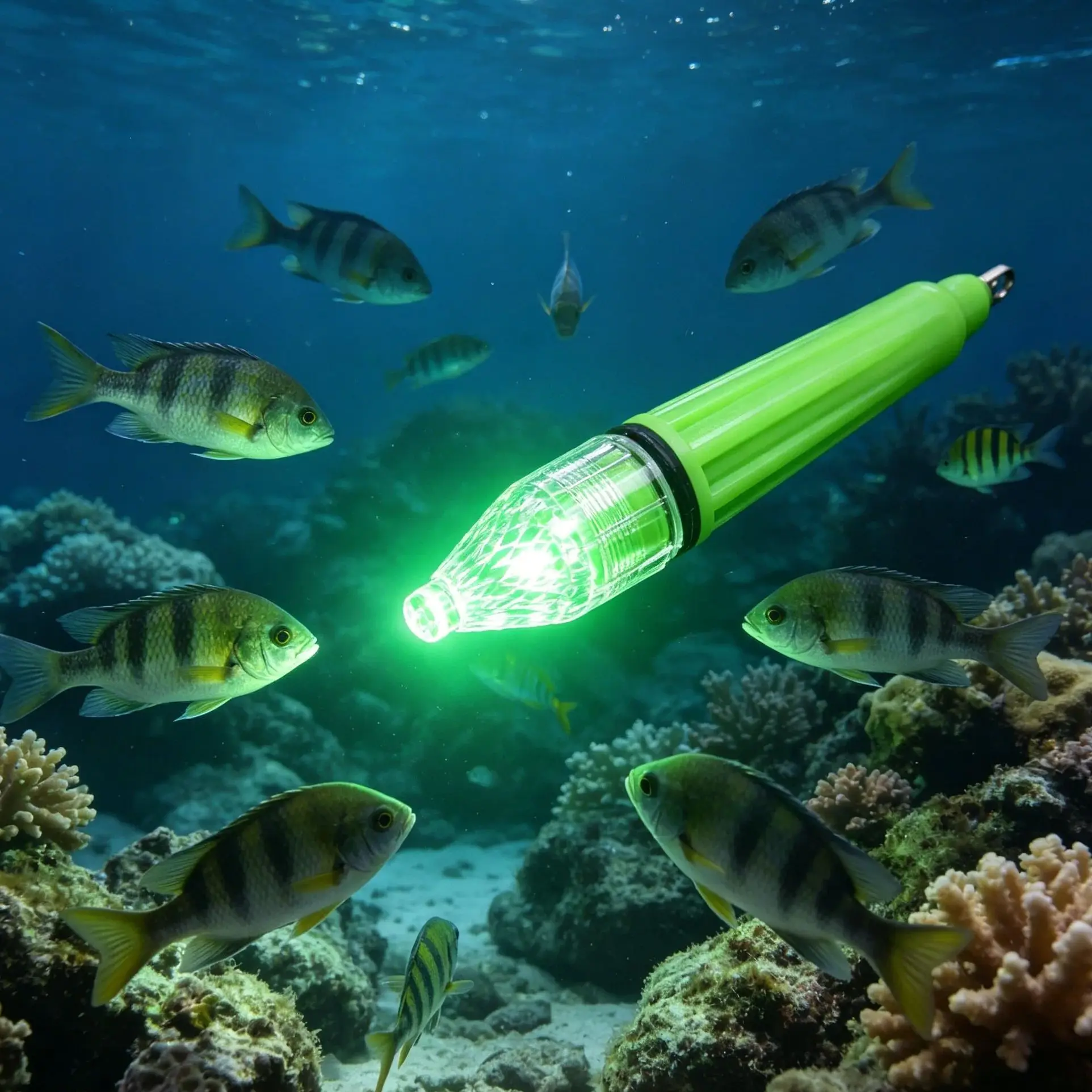 Luces LED Sumergibles para Pesca – Verde, Roja y Multicolor - imagen 5
