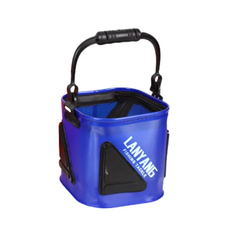 Cubo de pesca plegable con cuerda para peces vivos, Cubo de Baiting para golpear, Eva, grueso, multifuncional, Mini - imagen 4