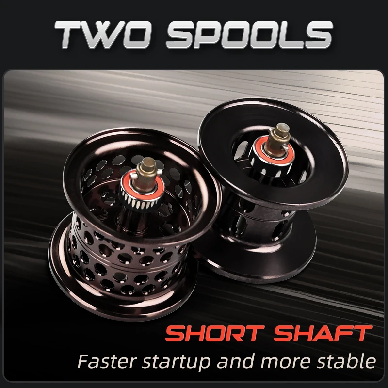 Carrete de pesca MEREKING AZRUIL Baitcasting, balancín de fibra de carbono 6 + 1, rodamiento de cerámica híbrido, relación de velocidad 7,3: 1, carretes dobles de agua de mar - imagen 3