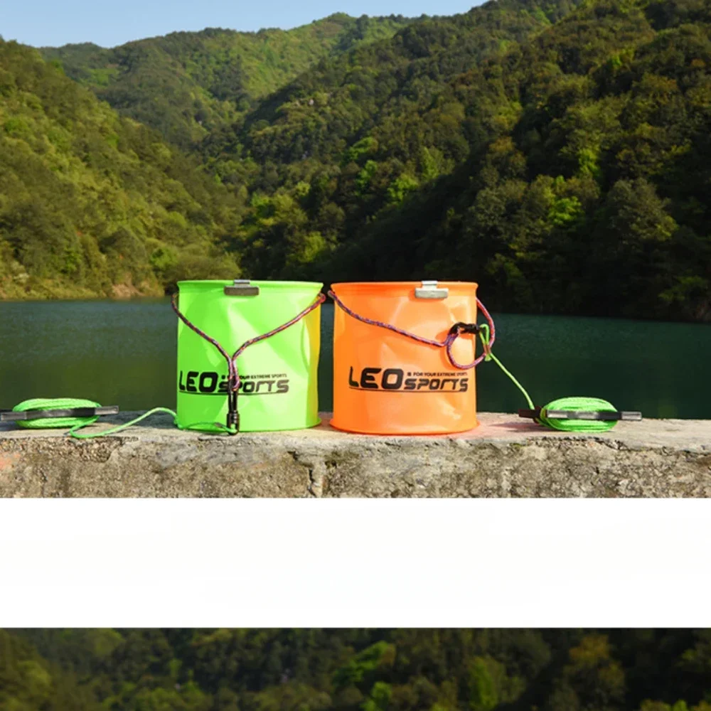 Cubo EVA, aparejos de pesca, cubo, tanque, cubo de pescado, duradero y duradero, compresión azul verde, resistencia a la abrasión - imagen 4