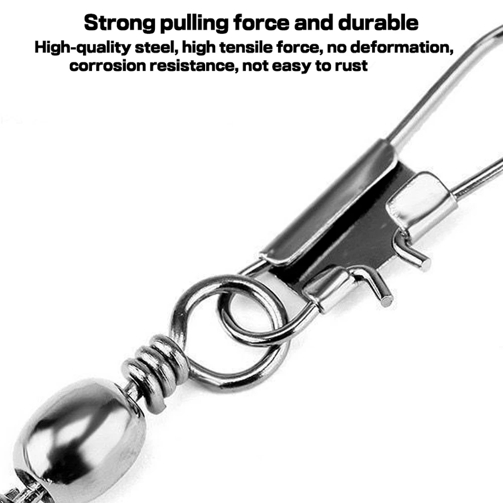 GHOTDA-conector giratorio para señuelos de anzuelo, accesorio de pesca, Pin de enclavamiento, 100 unids/lote/caja - imagen 3