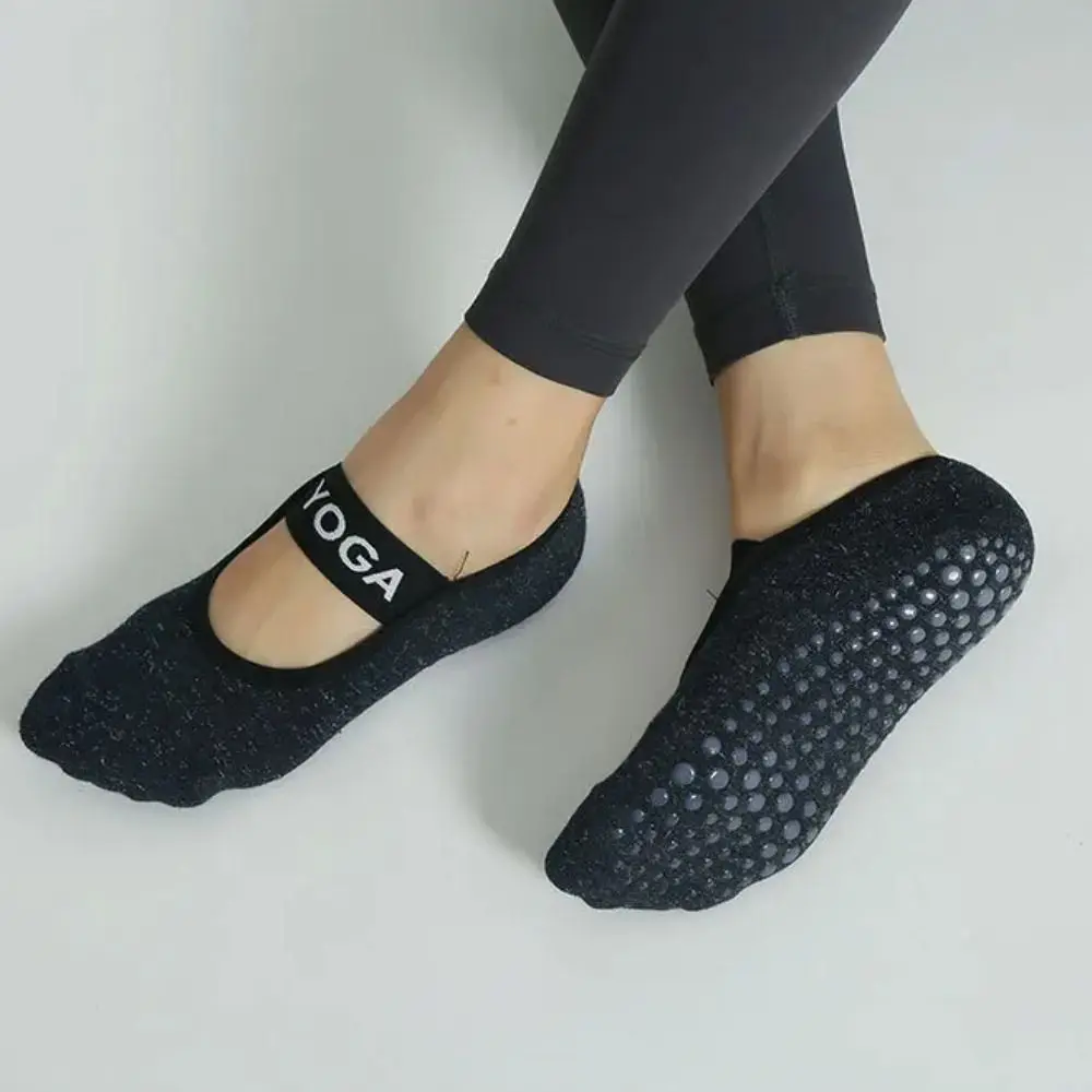 Calcetines de yoga antideslizantes duraderos para mujer
