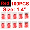 100pcs Red S