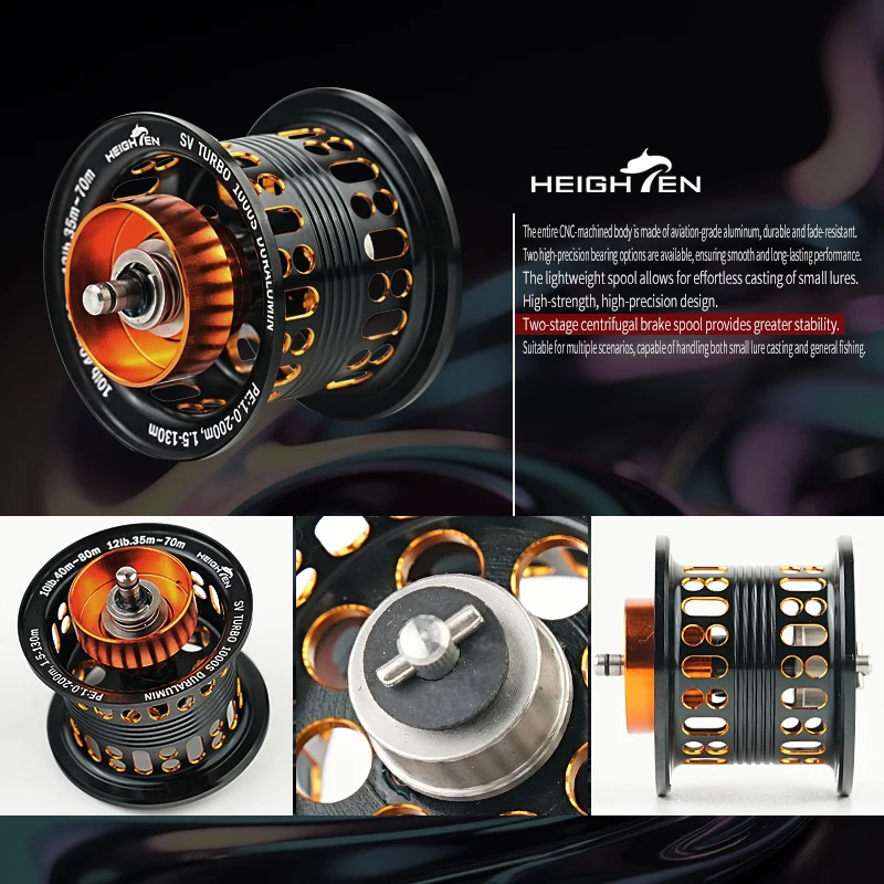 HEIGHTEN Carrete poco profundo para Daiwa Zillion Steez Ryoga Morethan, carrete de Baitcasting - imagen 4