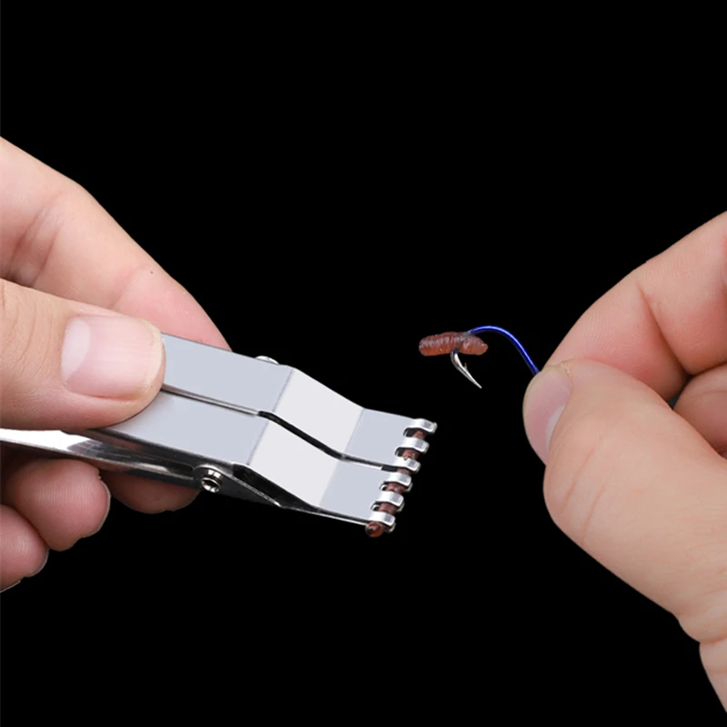 Accesorios prácticos de pesca, gancho de cebo vivo, Clip de acero inoxidable de alta calidad - imagen 4
