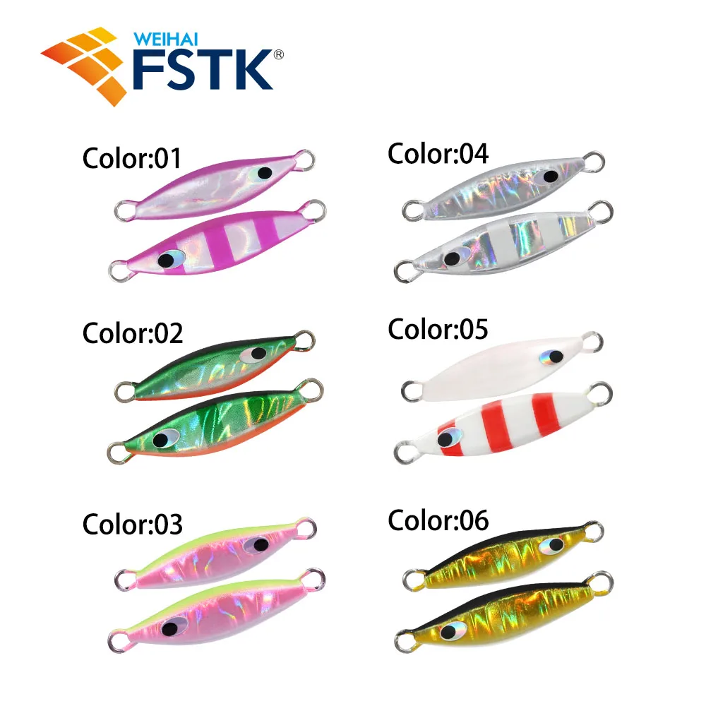 FSTK 2024 Micro plantilla de Metal 5g10g 15g 20g Shore Casting Jigging Shore Casting cuchara agua salada Jack señuelo de pesca cebo Artificial - imagen 3