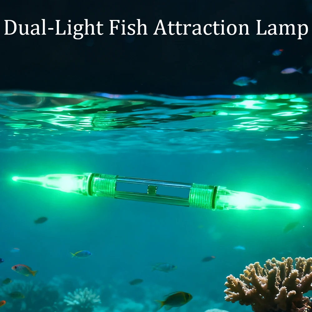 (Sin batería) 5 uds luces de pesca intermitentes de dos extremos, luces de pesca subacuáticas, luces de cebo nocturno para pesca en barcos, luces traseras - imagen 2