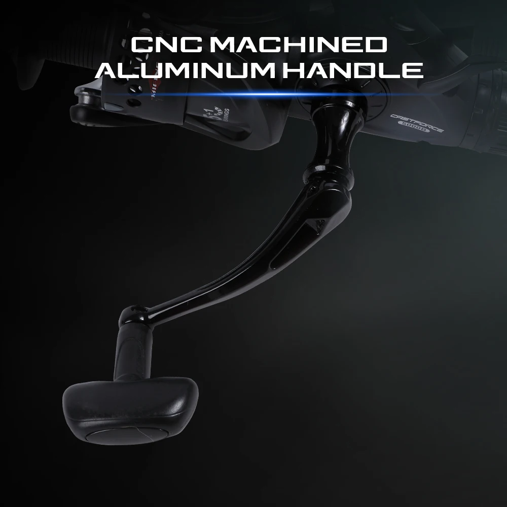 Carrete de pesca giratorio de doble freno, alta velocidad 5,1: 1 Relación de engranaje pesca de carpa, carrete doble, 3000/4000/5000/6000 - imagen 5