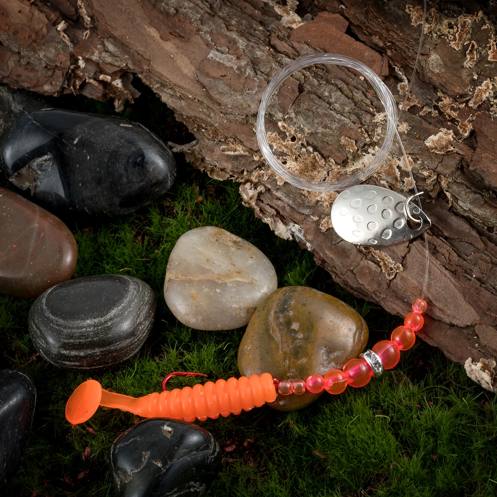 Walleye Rig Spinner con cuchillas y cuentas apiladas para trucha lubina - imagen 5