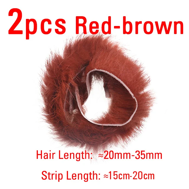 2PCS Red Brown
