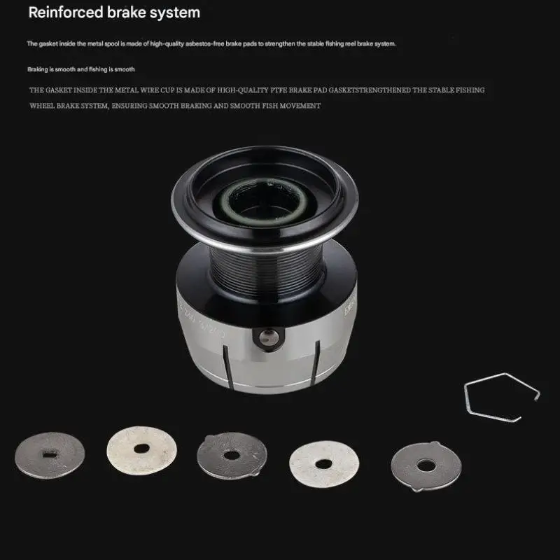 Carrete de pesca giratorio Mavllos EM Bass 5 + 1 tornillo de rodamiento en brazo basculante relación de velocidad 5,1: 1 arrastre máximo 10kg carrete de pesca de agua salada - imagen 5