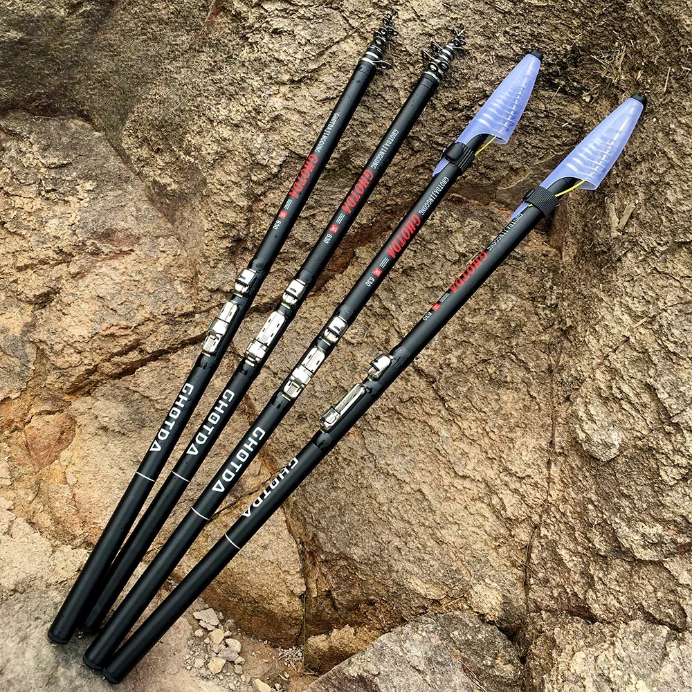 Caña de pescar telescópica GHOTDA, 2,7/3,6/4,5/5,4/6,3 M, caña de carpa portátil ultraligera, caña de pescar de mar, caña giratoria para surf - imagen 5