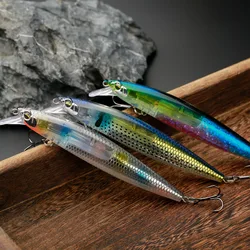 Señuelo de pesca flotante Minnow 130mm 20g Flash Blader Wobbler cebo duro de fundición larga para Lucio