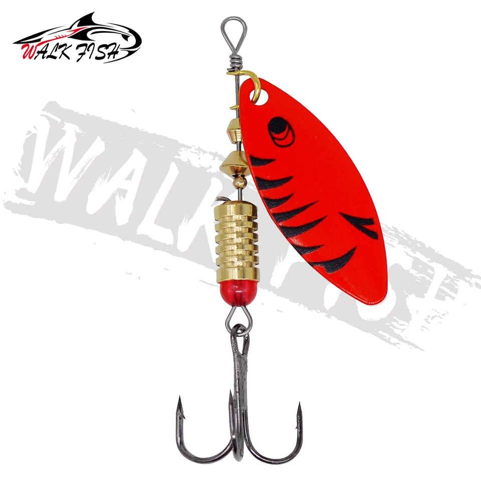 WALK FISH 1 Uds Spinner cebo señuelo 7g Salix forma de hoja rotación lentejuelas cebos compuestos cuchara Artificial señuelos aparejos de pesca - imagen 4