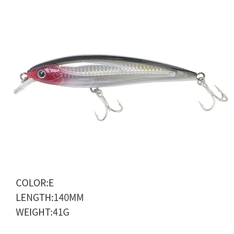 Cebo Luya de pesca flotante de 140mm/41g, cebo biomimético de pececillo grande, cebo láser interno, cebo de pesca de lubina ligero - imagen 5