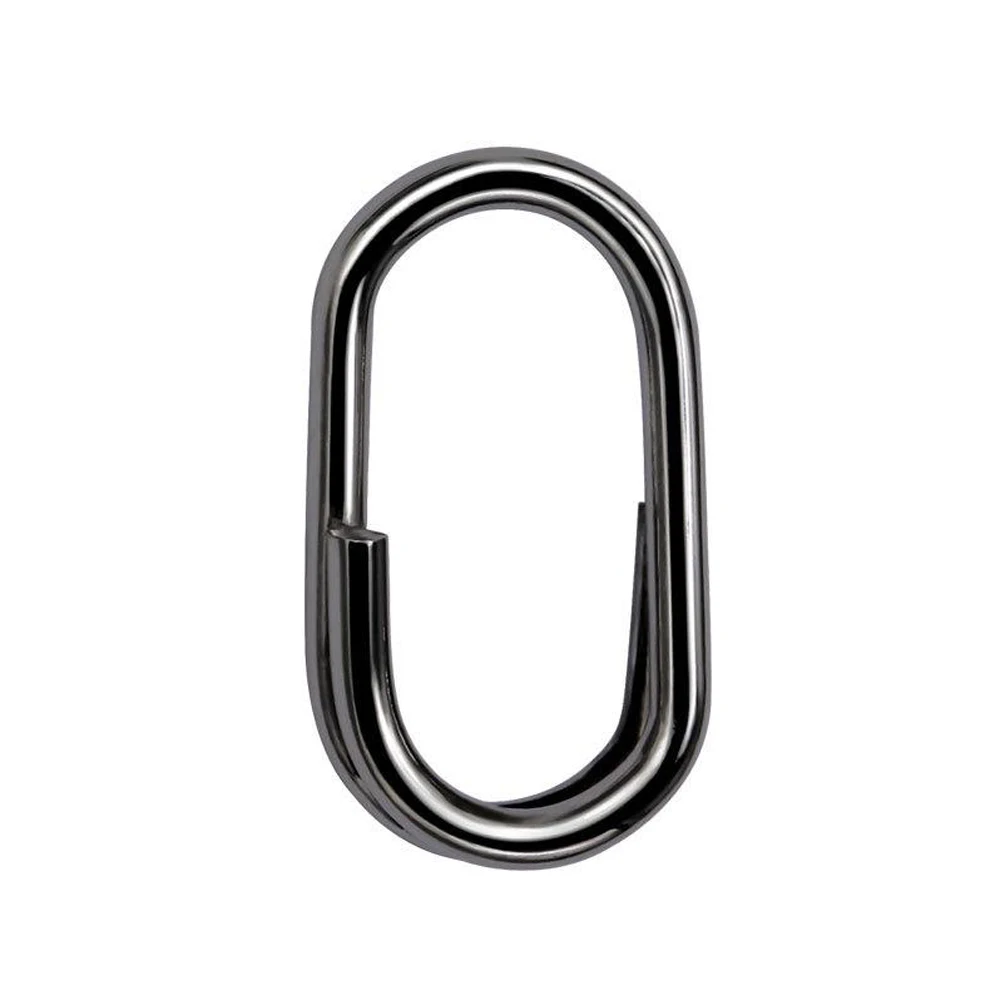 DNDYUJU 20/50X señuelo ovalado de pesca círculo Pike acero inoxidable giratorio ovalado anillos divididos accesorios de pesca Pin conector - imagen 3