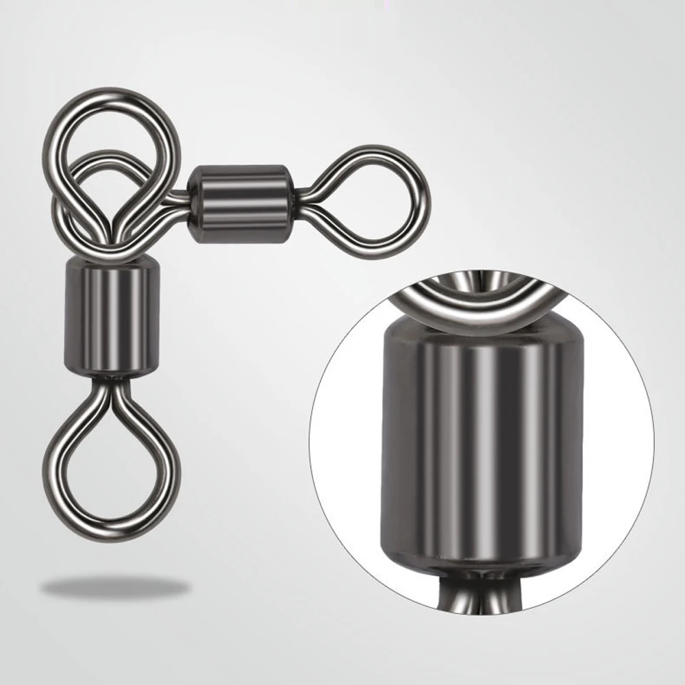 DNDYUJU 25 uds pesca giratoria anzuelos de latón conectores de línea accesorios de pesca de carpa aparejos de pesca de salmuera - imagen 3