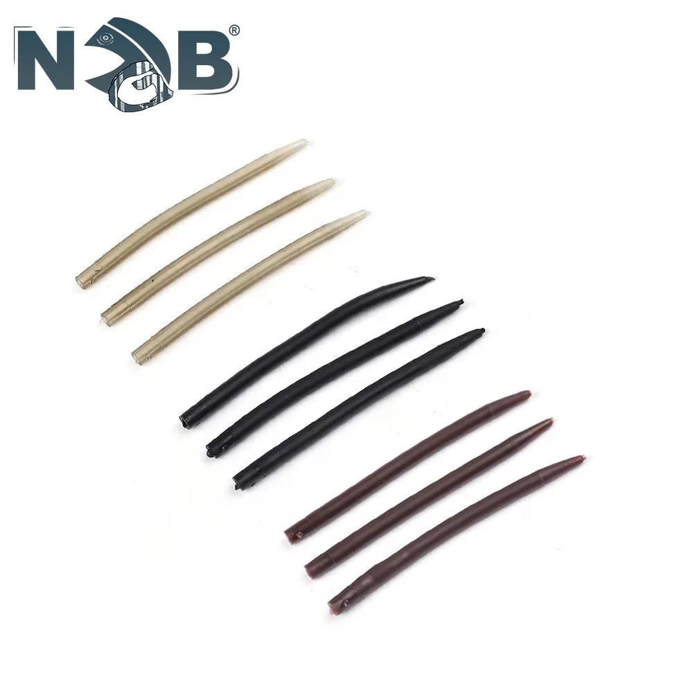 NGB 20 piezas tubos de goma para pesca, componentes de alimentador de carpa, Combos, tapones de cebo, mangas de plástico cónico, aparejos de goma para carpa