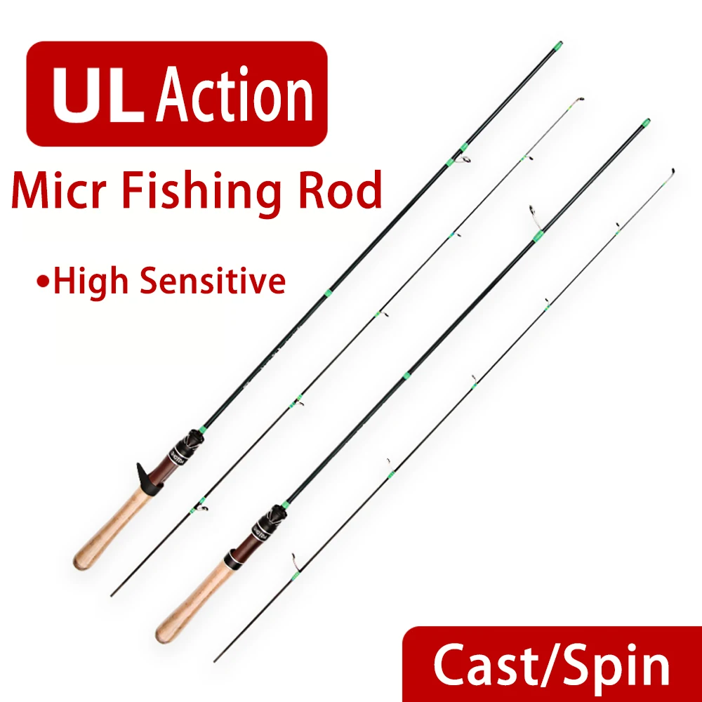 Caña de pescar portátil de 1,68 y 1,8 m, caña de carbono de larga distancia, caña de pescar giratoria ligera para Jigging para peces en miniatura - imagen 3