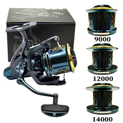 Carrete de pesca giratorio grande GHOTDA 9000 12000 14000 modelos 20KG arrastre potente para agua dulce y mar accesorios de pesca equipo