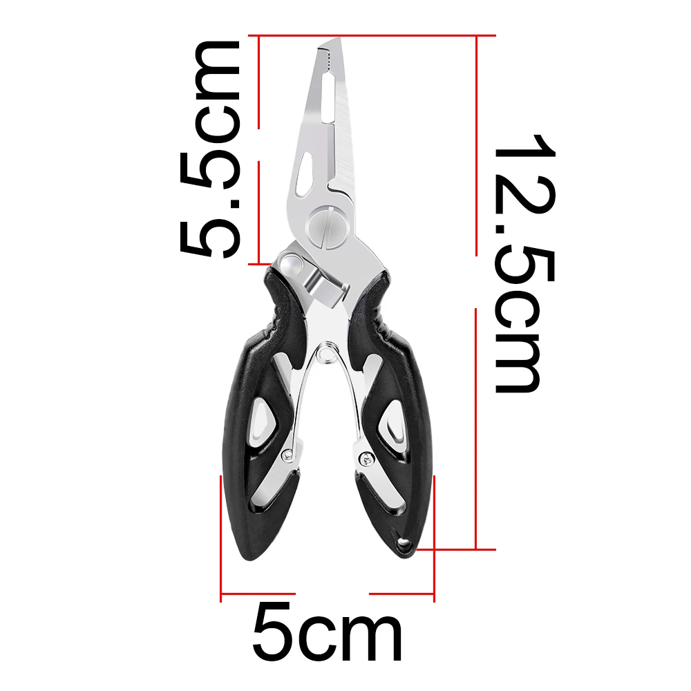 Alicates de pesca de boca curva de acero inoxidable, alicates multifuncionales Luya, tijeras de línea de pesca, herramientas de pesca, removedor de anzuelos - imagen 5