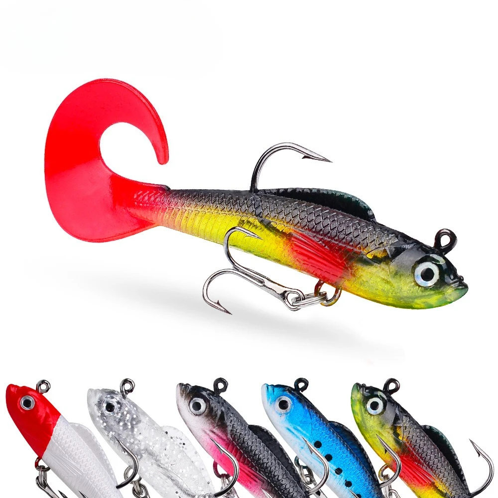 Señuelo suave de silicona con cabeza de plomo, plantilla de Pesca Wobbler Swimbait 9,5 cm 9,5g Isca, cebo Artificial, carpa, lubina, aparejos de Pesca, 1 Uds. - imagen 2