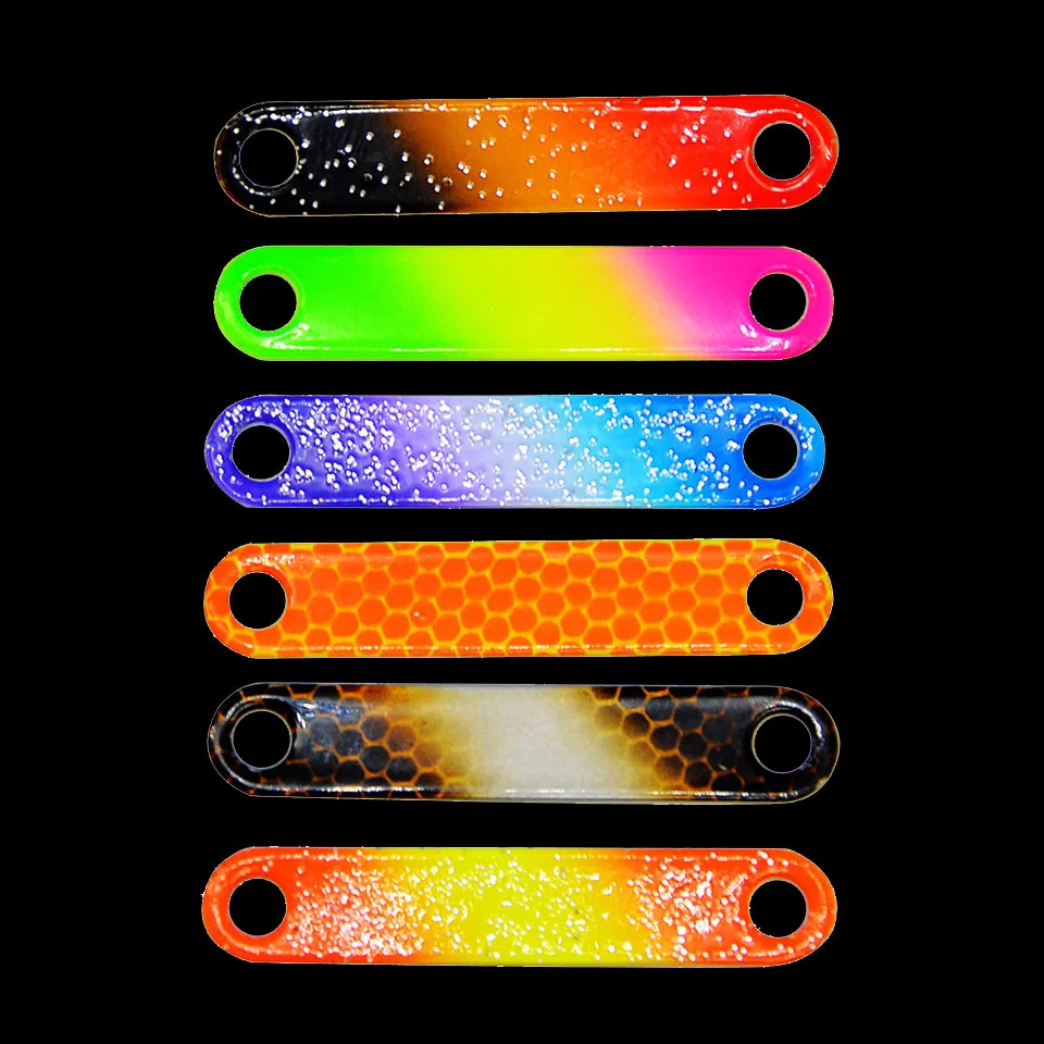 WALK FISH-señuelo de Pesca con lentejuelas, cebo duro Artificial para perca, trucha y Pesca, cuchara de Metal de colores, 40mm/2g, 6 unids/lote - imagen 3