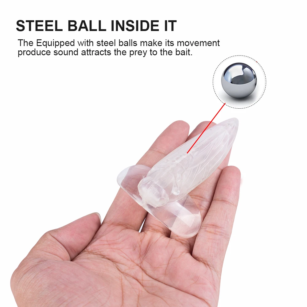 Hanlin-Señuelos de Pesca de cuerpo duro, cebos de insectos de plástico duro sin pintar, aparejos de pesca de cacita realista, Topwater, 7,2 CM, 11,5G, 10/20 piezas - imagen 4