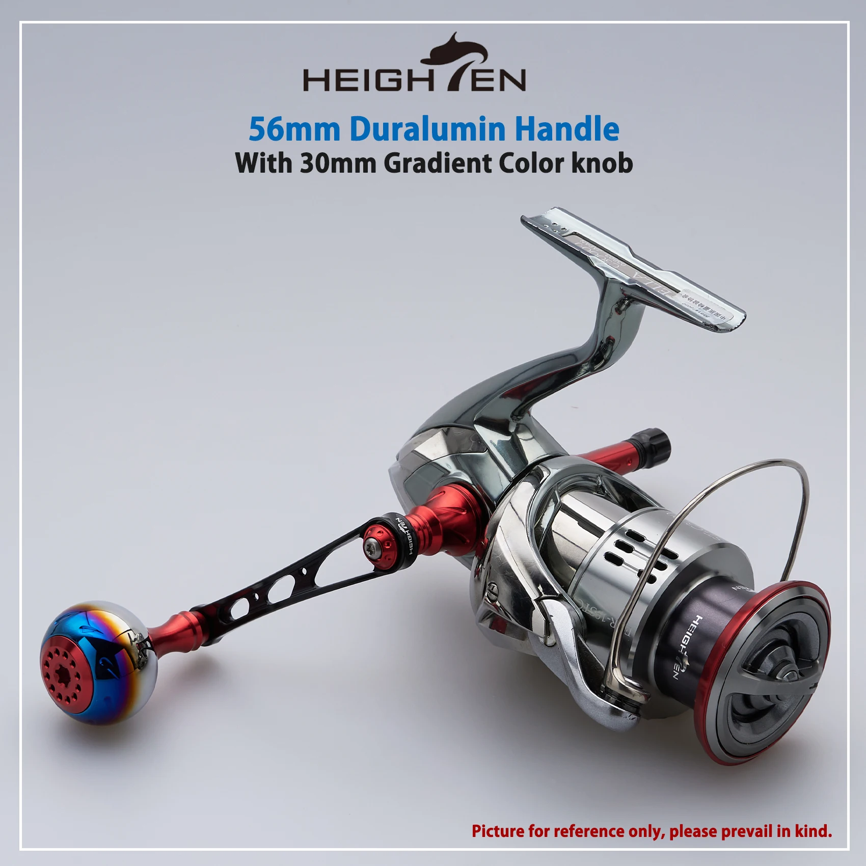 HEIGHTEN Mango de carrete giratorio de 56mm con perilla de 30mm para Daiwa Luvias Shimano Vanford Twin Power - imagen 3
