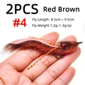 2PCS Sz 4 Red-Brown