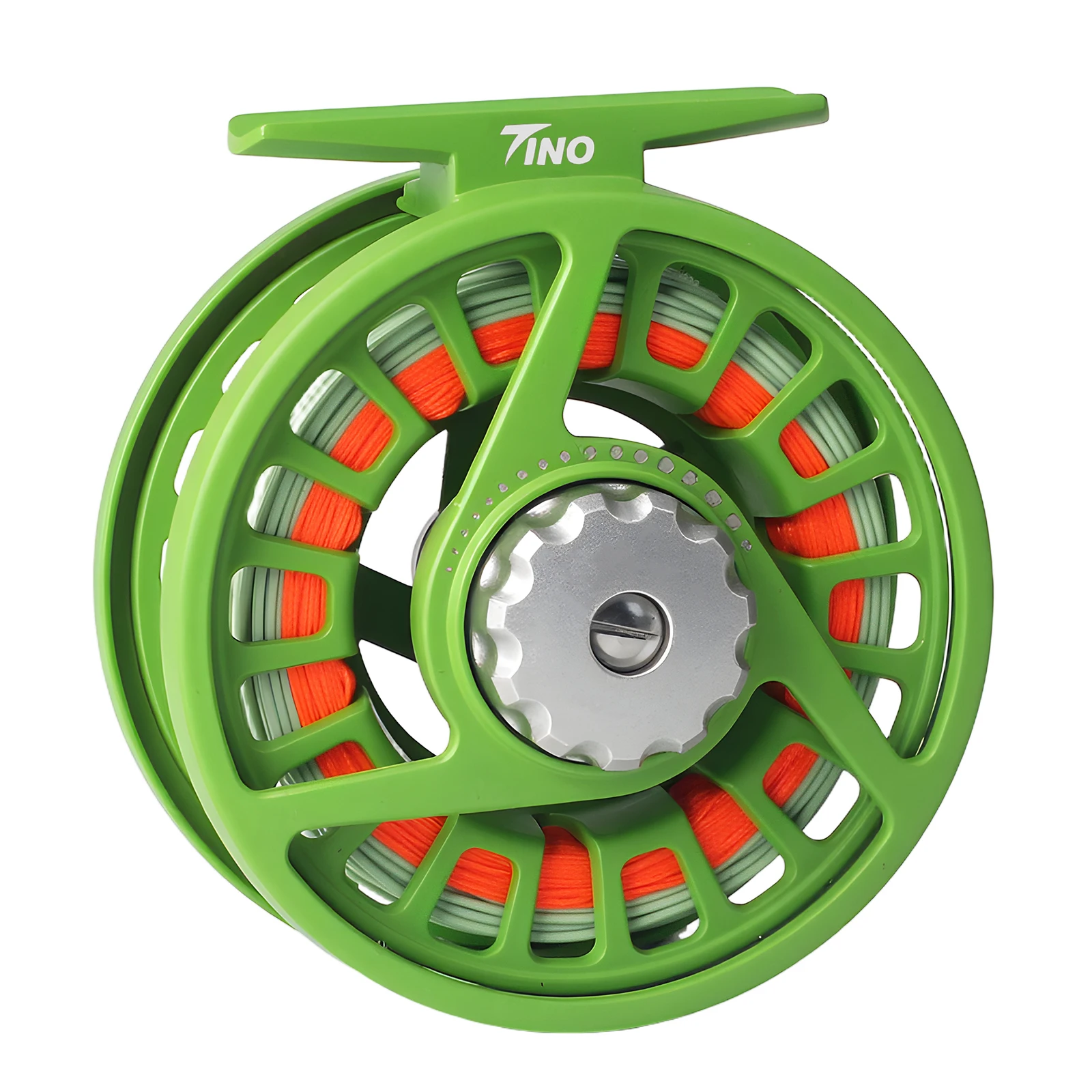 green reel and line