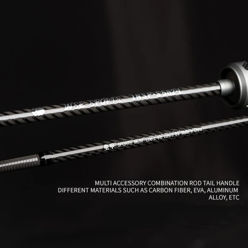Caña giratoria Mavllos DuChong utilizada en señuelo de competición 3-8g L/ML línea de punta rápida 2-6LB caña de pescar de carbono de corriente ligera - imagen 5