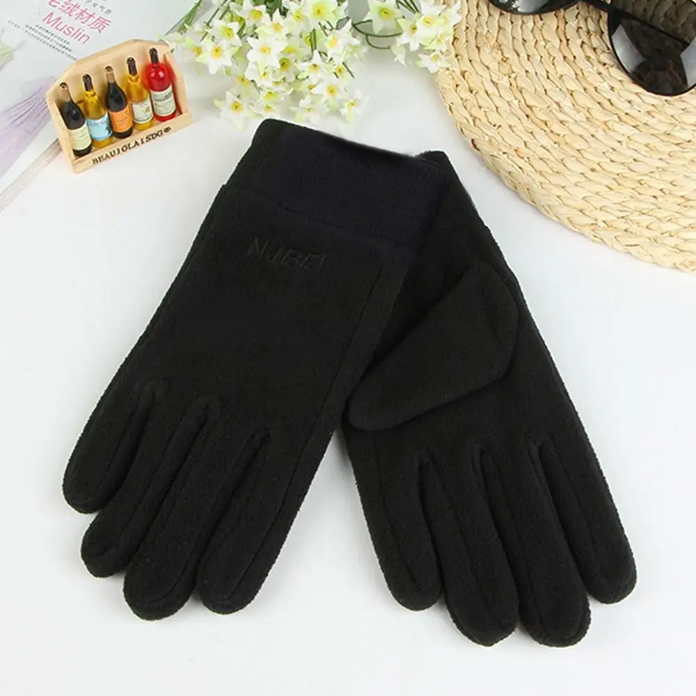 Guantes de conducción para otoño e invierno, manoplas gruesas de felpa con dedos completos para deportes al aire libre, guantes cálidos peludos para mujer