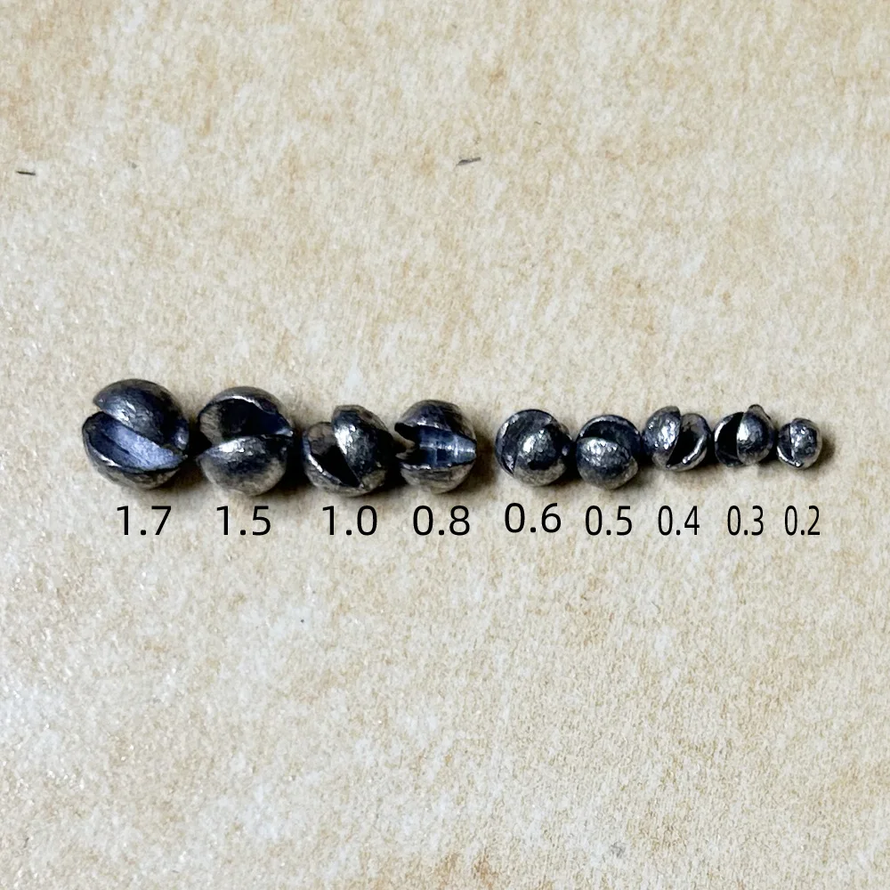 DNDYUJU 50 Uds. Pesos de pesca redondos divididos, plomo, explosión, flotador de pesca, herramienta de aparejos de peso, accesorios de pesca - imagen 2