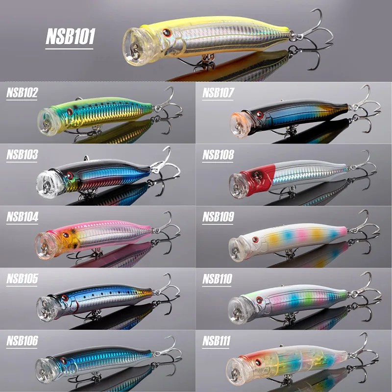 Señuelo de pesca Noeby Feed Popper 100 120 150mm Topwater Wobblers 9246 cebos artificiales duros Señuelos de pesca de agua salada Topwater - imagen 4