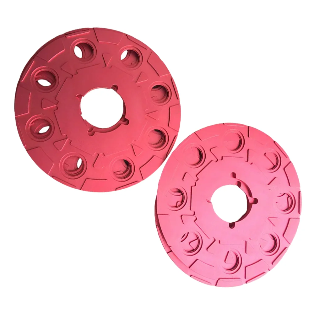 Plomo de disco aluminio anodizado rojo – Corte CNC precisión - imagen 3
