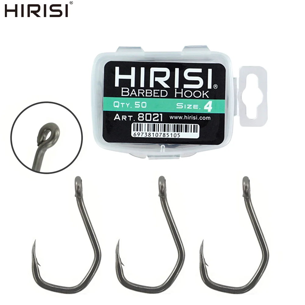 Anzuelos con púas Hirisi 8021 – Acero carbono recubierto PTFE - imagen 2