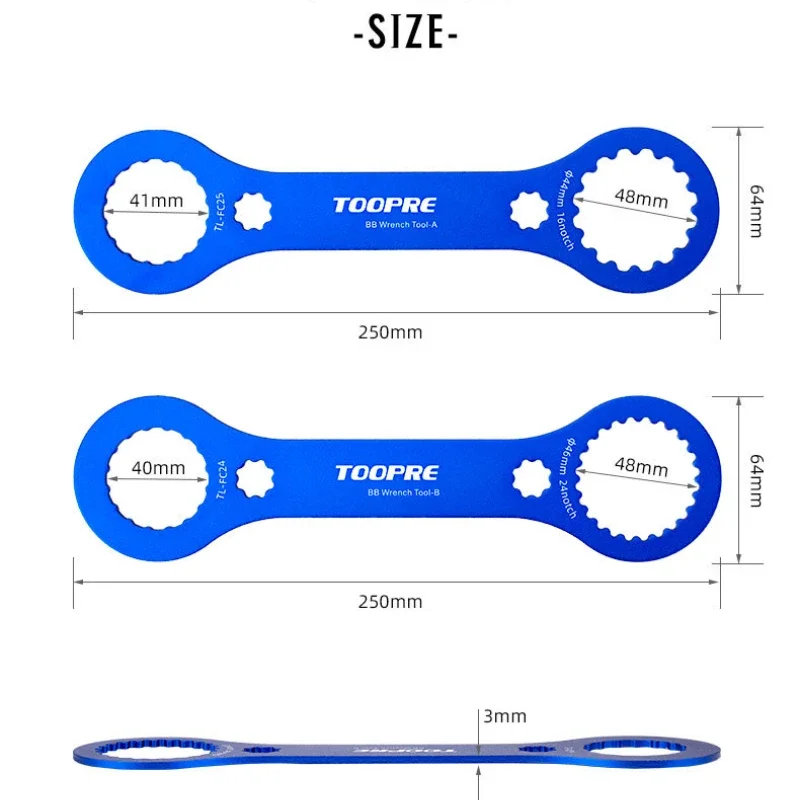 Dos ejes de aleación de aluminio finos opcionales, llave BB DUB, herramientas de desmontaje y instalación de placa dentada integrada multifuncional - imagen 5