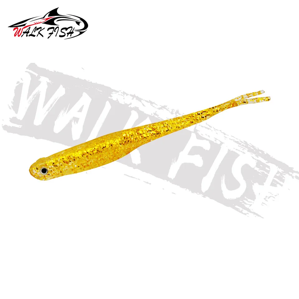 WALK FISH 4 Uds nuevas Señuelos de Pesca cola de horquilla señuelo de gusano pez 13cm 8,4g Wobblers pesca de carpa señuelos blandos cebos artificiales de silicona - imagen 3