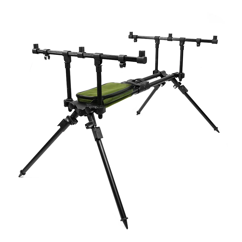 Hirisi-Juego de cápsulas para caña de pescar de carpa, para 3 cañas de pescar, palos bancarios, soporte para caña, accesorios de pesca RP130