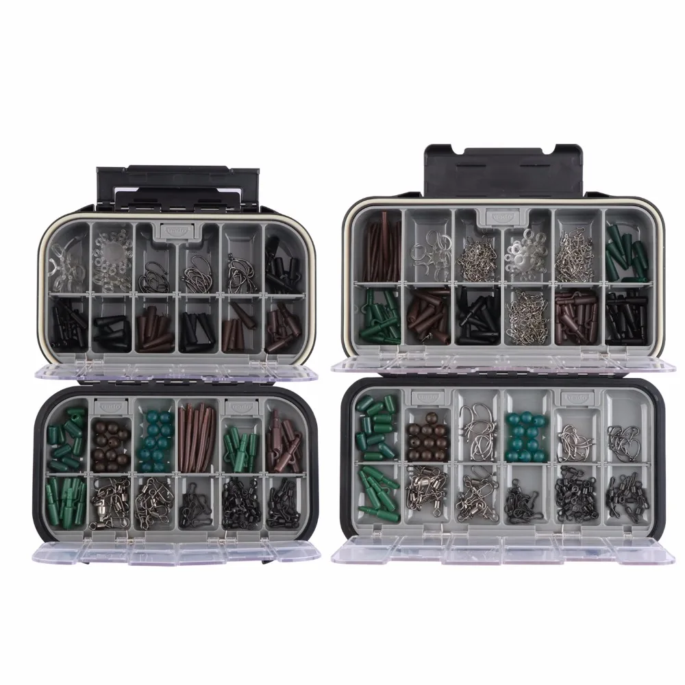 Goture-cajas de aparejos de pesca para accesorios de pesca, 24 compartimentos, doble capa, ABS resistente al agua, caja de pesca con señuelo fuerte - imagen 5