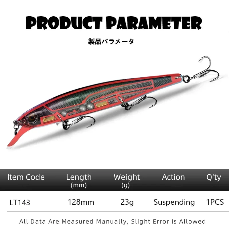 Jackall Magsquad 128sp nuevo modelo novedoso Señuelos de pesca profesionales cebo duro buceo 1,5 m calidad wobblers minnow Flirt Minnow Wobbler - imagen 3