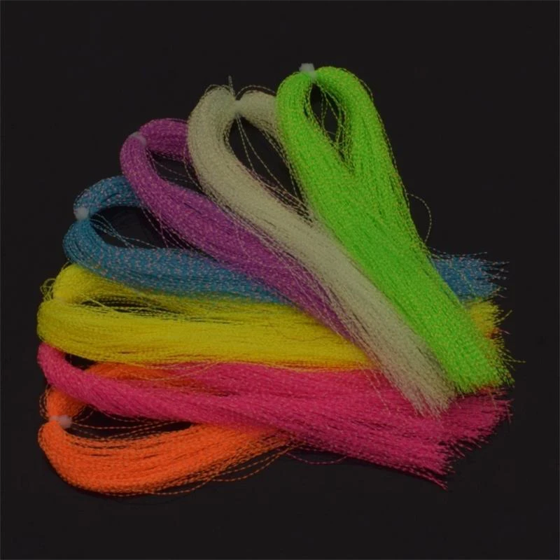 Pesca en barco de alambre brillante en espiral de Color que brilla en la oscuridad, gancho de cuerda de piel que brilla en la oscuridad, grupo de pesca, anzuelo de hierro para pesca en el mar - imagen 5