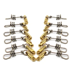 Sacacorchos de pesca giratorios, 12 Uds., conector de juego grande de liberación rápida de alta resistencia, dragado para agua dulce y salada