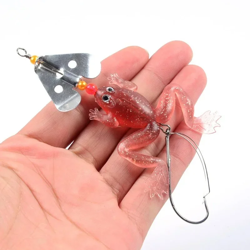 ALASICKA 9cm 6,2g 1 Uds rana de goma cebo suave Señuelos de Pesca 4 colores Wobblers Bass Pike CrankBait aparejos de pesca juego de Señuelos de Pesca - imagen 4